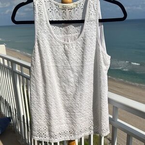 Solitaire Ivory Eyelet Camisole